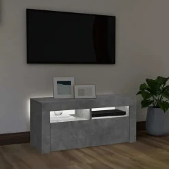 vidaXL Meuble TV avec lumières LED 90x35x40 cm