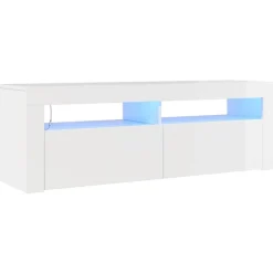 vidaXL Meuble TV avec lumières LED 120x35x40 cm