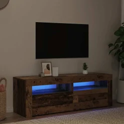 vidaXL Meuble TV avec lumières LED bois d'ingénierie