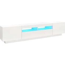 vidaXL Meuble TV avec lumières LED 200x35x40 cm