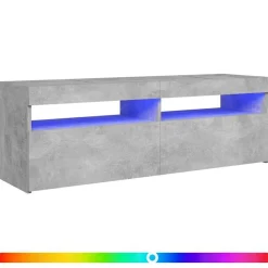 vidaXL Meuble TV avec lumières LED 120x35x40 cm