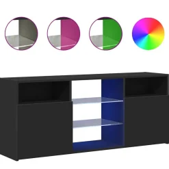 vidaXL Meuble TV avec lumières LED 120x30x50 cm