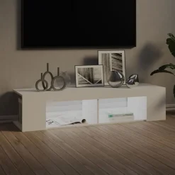 vidaXL Meuble TV avec lumières LED 135x39x30 cm