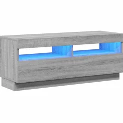 Meubles Tv-vidaXL Meuble TV avec lumières LED 100x35x40 cm Sonoma gris