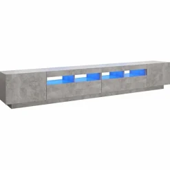 vidaXL Meuble TV avec lumières LED 260x35x40 cm