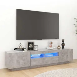 vidaXL Meuble TV avec lumières LED 180x35x40 cm