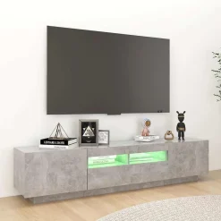 vidaXL Meuble TV avec lumières LED 180x35x40 cm