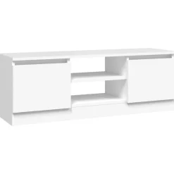 Meubles Tv-vidaXL Meuble TV avec porte 102x30x36 cm Blanc