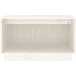 Meubles Tv-vidaXL Meuble TV 60x35x35 cm Bois de pin massif Blanc