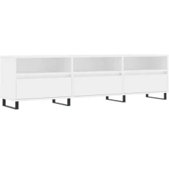 Meubles Tv-vidaXL Meuble TV 150x30x44,5 cm bois d'ingénierie Blanc