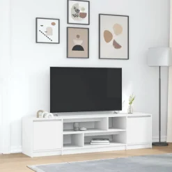 Meubles Tv-vidaXL Meuble TV 188,5x41x50 cm bois d'ingénierie Blanc