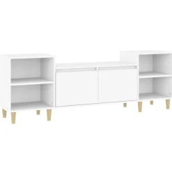 Meubles Tv-vidaXL Meuble TV 160x35x55 cm Bois d'ingénierie Blanc