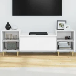 Meubles Tv-vidaXL Meuble TV 160x35x55 cm Bois d'ingénierie Blanc