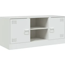 Meubles Tv-vidaXL Meuble TV 99x39x44 cm acier Blanc