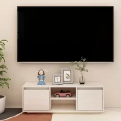 vidaXL Meuble TV 110x30x40 cm Bois de pin massif