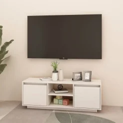 vidaXL Meuble TV 110x30x40 cm Bois de pin massif