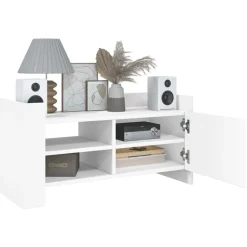 Meubles Tv-vidaXL Meuble TV 80x35x40 cm bois d’ingénierie Blanc