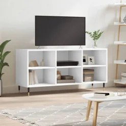 Meubles Tv-vidaXL Meuble TV 103,5x30x50 cm bois d'ingénierie Blanc