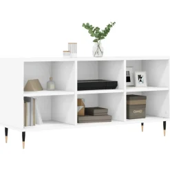 Meubles Tv-vidaXL Meuble TV 103,5x30x50 cm bois d'ingénierie Blanc