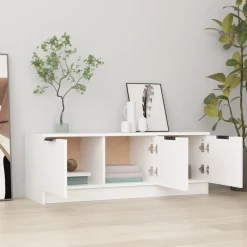 Meubles Tv-vidaXL Meuble TV 102x35x36,5 cm Bois d'ingénierie Blanc