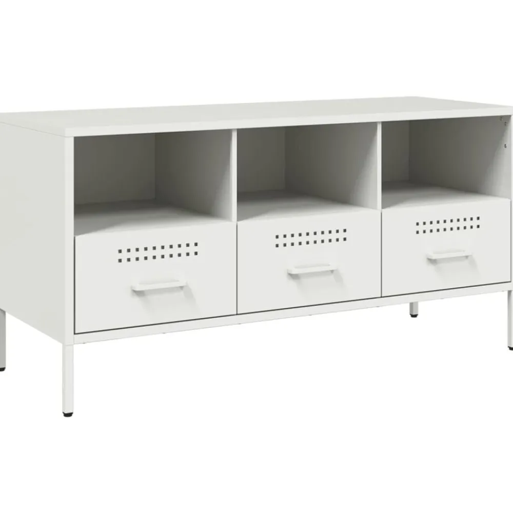 vidaXL Meuble TV 100,5x39x50,5 cm acier
