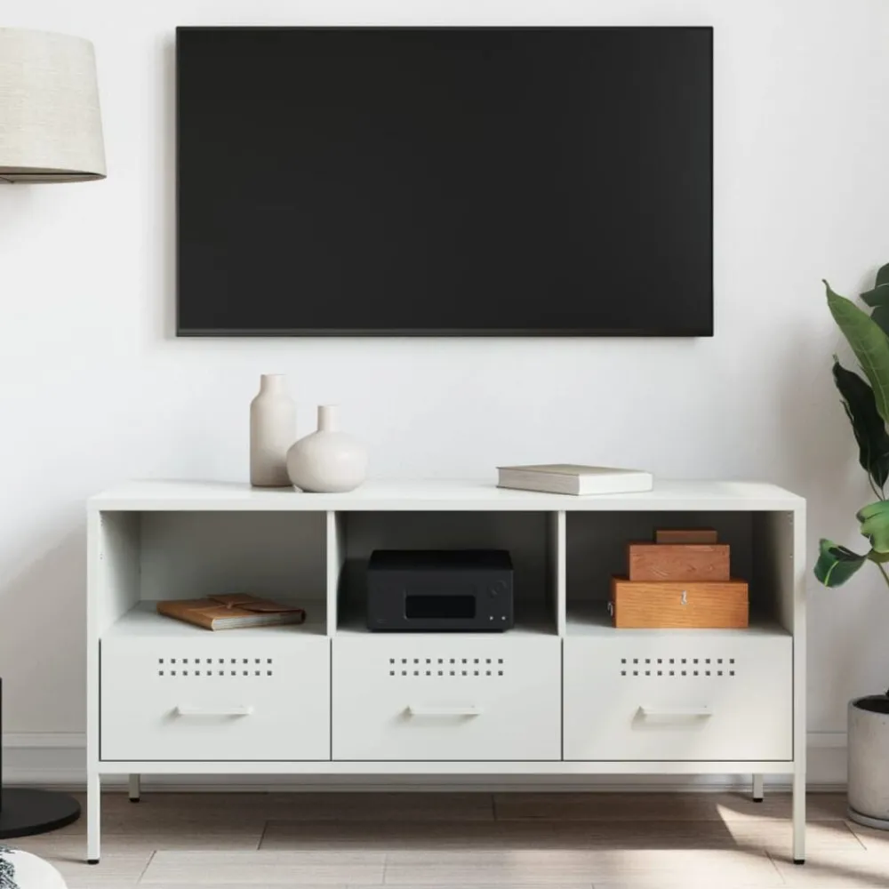 vidaXL Meuble TV 100,5x39x50,5 cm acier