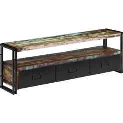 vidaXL Meuble TV Bois de récupération massif 120 x 30 x 40 cm
