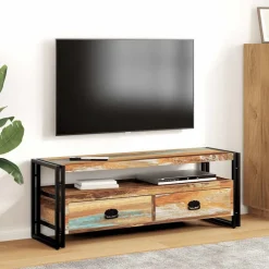 vidaXL Meuble TV Bois de récupération massif