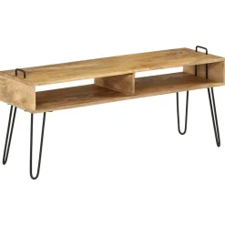 vidaXL Meuble TV Bois de manguier massif 110 x 35 x 45 cm