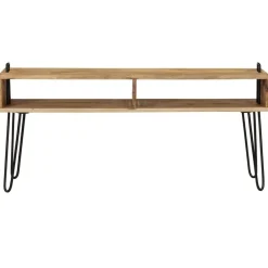 vidaXL Meuble TV Bois de manguier massif 110 x 35 x 45 cm