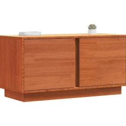 Meubles Tv-vidaXL Meuble TV Brun cire 80 x 35 x 40,5 cm Pin massif Marron cire