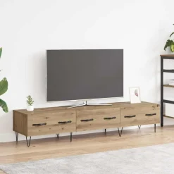 Meubles Tv-vidaXL Meuble TV chêne artisanal 150 x 36 x 30 cm Bois d'ingénierie ch&ecirc;ne artisanal