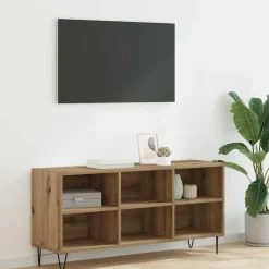 Meubles Tv-vidaXL Meuble TV Chêne artisanal 103,5 x 30 x 50 cm Bois d'ingénierie ch&ecirc;ne artisanal