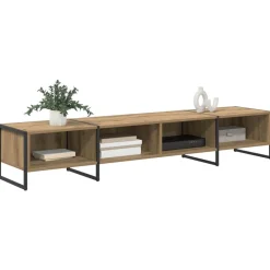 Meubles Tv-vidaXL Meuble TV Chêne artisan 170,5 x 36 x 30,5 cm Bois d'ingénierie ch&ecirc;ne artisanal