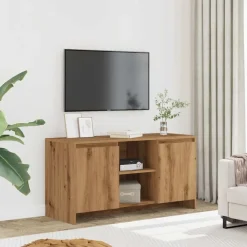Meubles Tv-vidaXL Meuble TV chêne artisanal 102x37,5x52,5 cm bois d'ingénierie ch&ecirc;ne artisanal