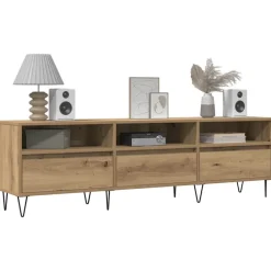 Meubles Tv-vidaXL Meuble TV chêne artisanal 150x30x44,5 cm bois d'ingénierie ch&ecirc;ne artisanal