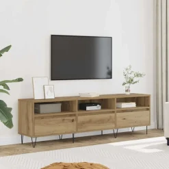 Meubles Tv-vidaXL Meuble TV chêne artisanal 150x30x44,5 cm bois d'ingénierie ch&ecirc;ne artisanal