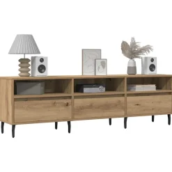 Meubles Tv-vidaXL Meuble TV chêne artisanal 150x30x44,5 cm bois d'ingénierie ch&ecirc;ne artisanal