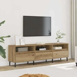 Meubles Tv-vidaXL Meuble TV chêne artisanal 150x30x44,5 cm bois d'ingénierie ch&ecirc;ne artisanal