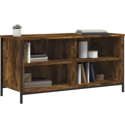 Meubles Tv-vidaXL Meuble TV Chêne fumé 100x40x50 cm Bois d'ingénierie Ch&ecirc;ne fumé