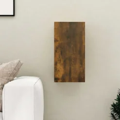 Meubles Tv-vidaXL Meuble TV Chêne fumé 30,5x30x60 cm Bois d'ingénierie Ch&ecirc;ne fumé