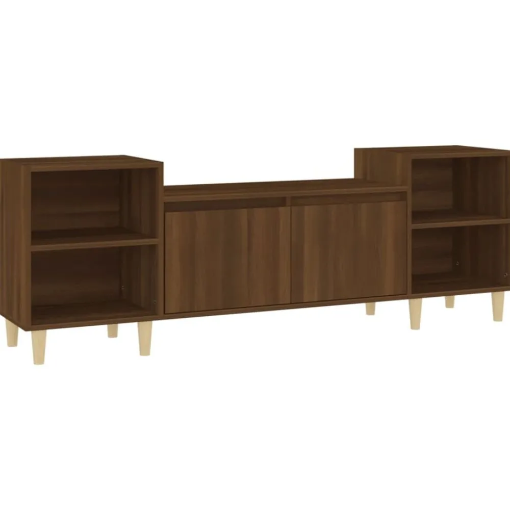 Meubles Tv-vidaXL Meuble TV Chêne marron 160x35x55 cm Bois d'ingénierie Chêne marron