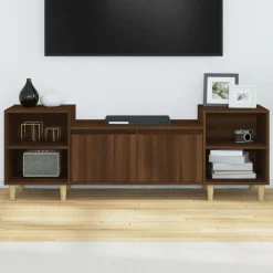 Meubles Tv-vidaXL Meuble TV Chêne marron 160x35x55 cm Bois d'ingénierie Chêne marron