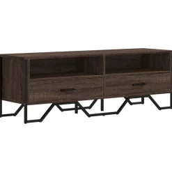 Meubles Tv-vidaXL Meuble TV chêne marron 122x34x41 cm bois d'ingénierie Ch&ecirc;ne marron