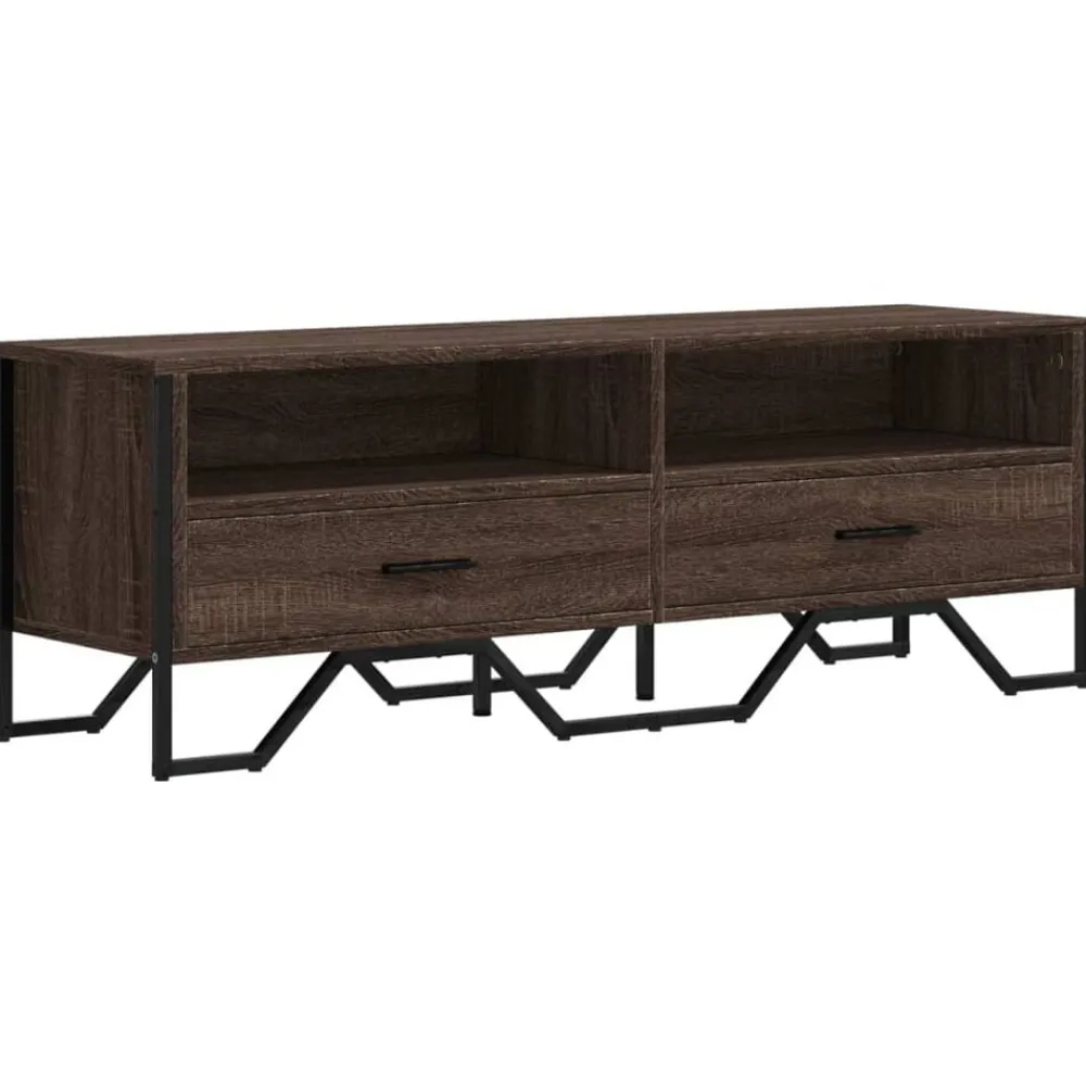 Meubles Tv-vidaXL Meuble TV chêne marron 122x34x41 cm bois d'ingénierie Chêne marron
