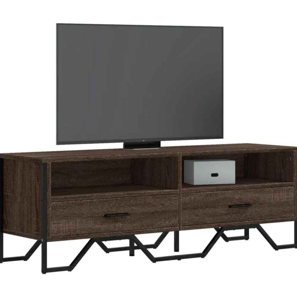 Meubles Tv-vidaXL Meuble TV chêne marron 122x34x41 cm bois d'ingénierie Chêne marron