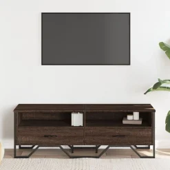 Meubles Tv-vidaXL Meuble TV chêne marron 122x34x41 cm bois d'ingénierie Chêne marron