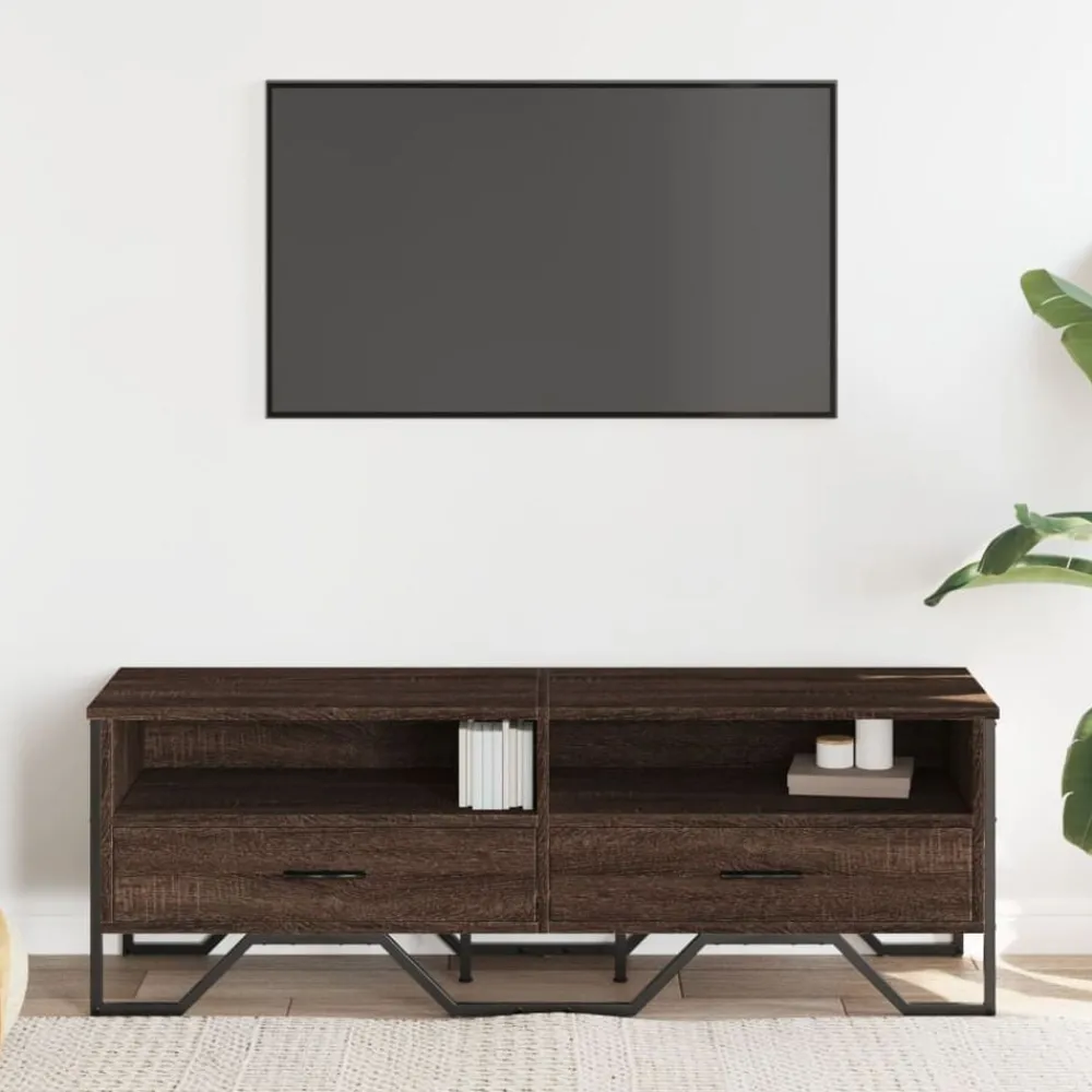 Meubles Tv-vidaXL Meuble TV chêne marron 122x34x41 cm bois d'ingénierie Chêne marron