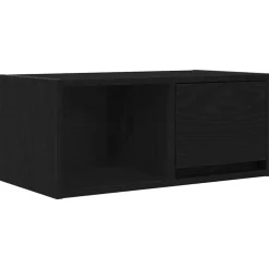Meubles Tv-vidaXL Meuble TV chêne noir 60x31x25,5 cm bois d'ingénierie Ch&ecirc;ne noir
