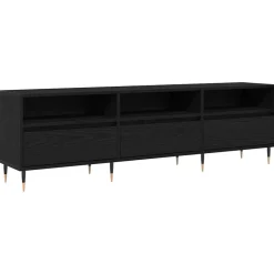 vidaXL Meuble TV Chêne noir 150 x 30 x 45 cm Bois d'ingénierie